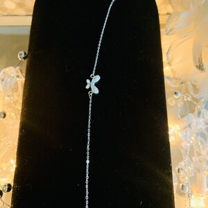 Sterling Silver Butterfly bracelet with CZ BN